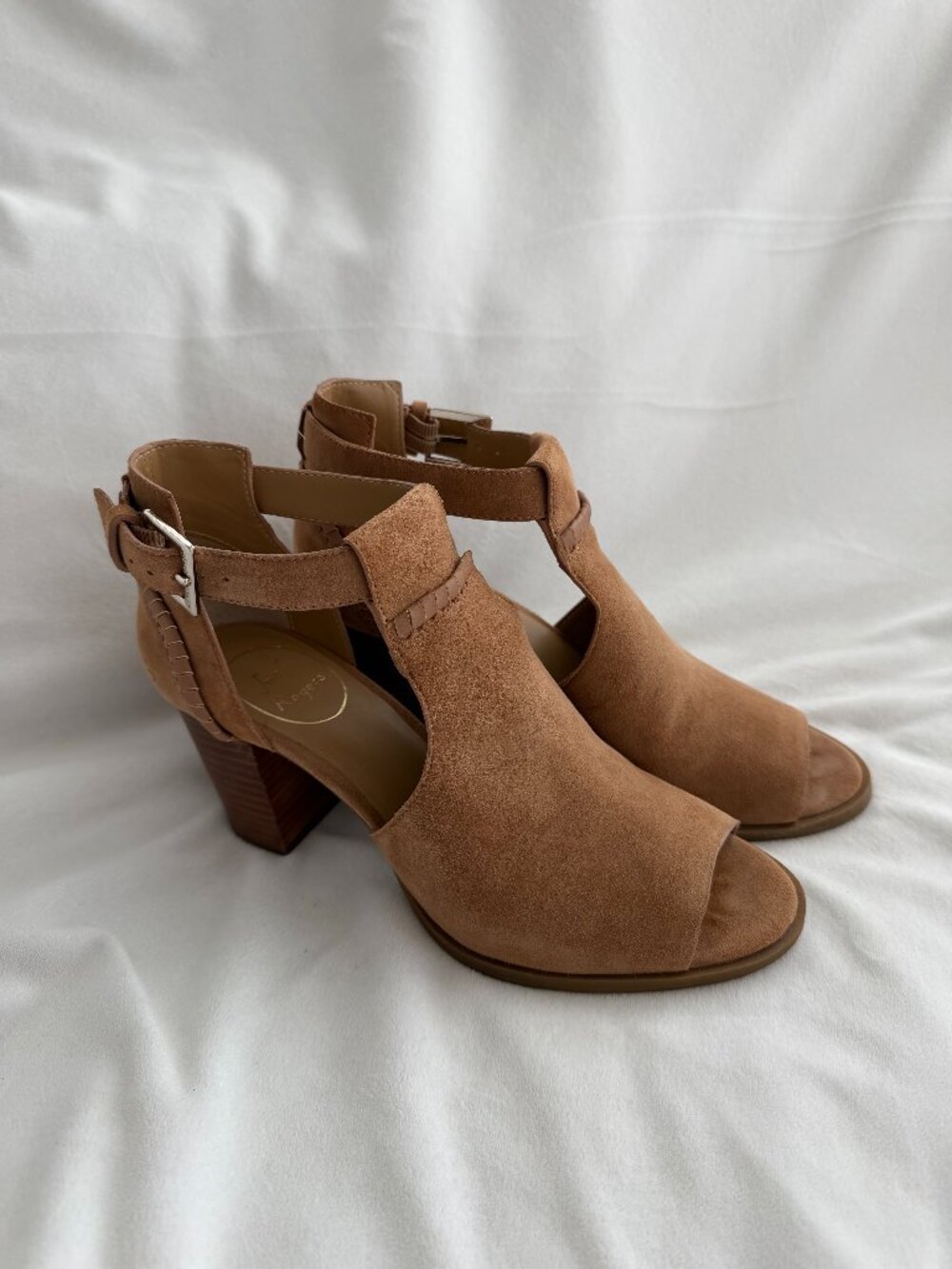 Jack Rogers Taupe Peep Toe Booties